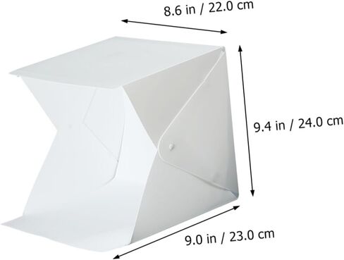Homoyoyo 20cm Mini Photography Light Tent with Dual LED Light Bars with 2-Color Backdrops for Product and Jewelry Studio Shooting in Kuwait