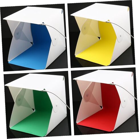 Homoyoyo 20cm Mini Photography Light Tent with Dual LED Light Bars with 2-Color Backdrops for Product and Jewelry Studio Shooting in Kuwait