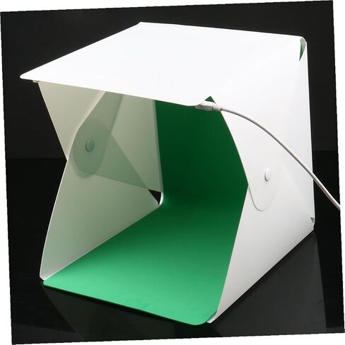 ULTECHNOVO 20cm Mini Folding Photo Light Tent Kit with Dual LED Strips, Portable Softbox Light Box with 2 Color Backdrops for Product Photography and Jewelry Shooting in Kuwait