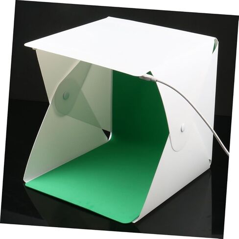 Angoily Portable Mini Photo Box Light Tent with 20cm LED Softbox, Folding Photography Light Cube Kit with 4 Color Backdrops for Product Shooting and Small Object Photography in Kuwait
