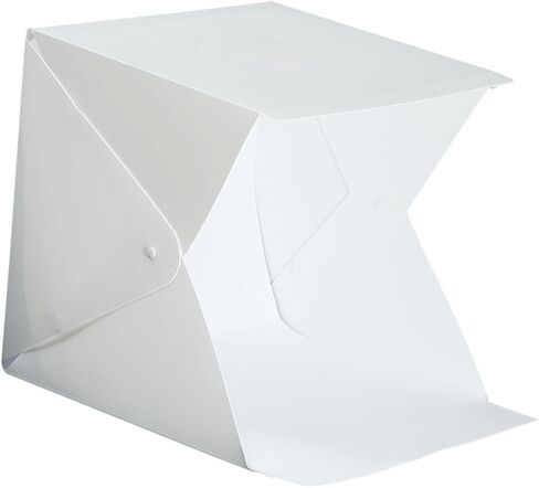 Homoyoyo Small Portable Light Box 20cm Mini Folding Photography Tent with 4-Color Backdrops LED Photo Studio Softbox for Product Shooting in Kuwait