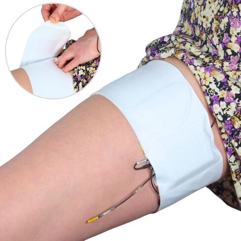 URSA Thigh Straps: Low-Profile, Soft, Stretchy & Breathable Transmitter Straps for Location Sound, Theatre, Wedding Shoots & More (White, Vertical Pouch) in Kuwait