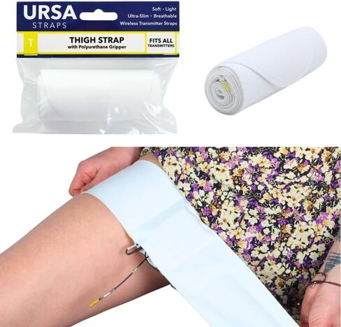 URSA Thigh Straps: Low-Profile, Soft, Stretchy & Breathable Transmitter Straps for Location Sound, Theatre, Wedding Shoots & More (White, Vertical Pouch) in Kuwait