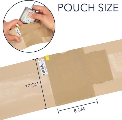 URSA Thigh Straps: Low-Profile, Soft, Stretchy & Breathable Transmitter Straps for Location Sound, Theatre, Wedding Shoots & More (White, Vertical Pouch) in Kuwait