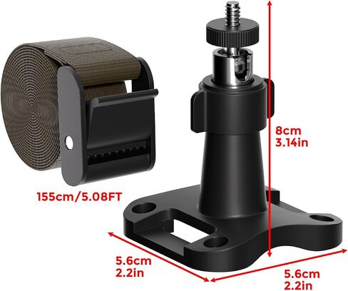 Trail Camera Mount Strap, 60" Heavy Duty Nylon with 360° Adjustable Ball Head, Universal 1/4"-20 Thread for Game Cams & Solar Panels (Reveal, Moultrie, Spypoint) in Kuwait