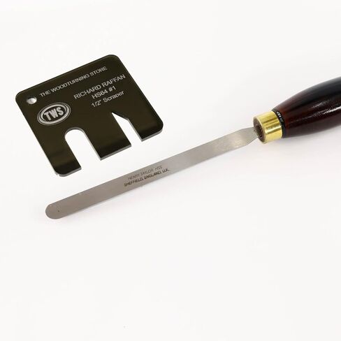 Henry Taylor Diamic, HS64, 1/2" x 1/4" Richard Raffan No. 1 Raffan Scraper with 10" Handle for Woodturning with a Gauge for Easy Sharpening in Kuwait