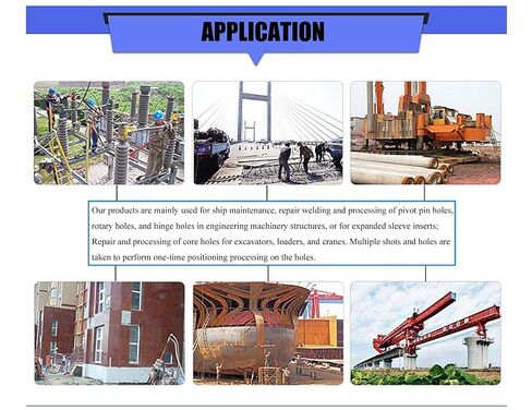Portable Hole Drilling Boring Machine 1.38-3.15inch Line Diameter, with 5.24ft Connecting Boring Bar Rod Control Handle for Excavator Loader Engineering Machinery Features End Face Repair in Kuwait