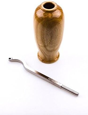 Swan Neck Hollower Carbide Lathe Tool with 9/16" Flat Top Carbide Cutter, Screw, Torx Star Tip Wrench PLUS 17" Foam Grip Well-Balanced Handle, USA Made in Kuwait