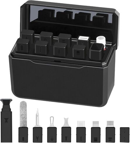 Laptop Computer Keyboard Screen Cleaner Kit, 10-in-1 Electronic Earbud Camera Lens Cleaning Brush Pen Tool for Airpod Pro Speaker Watch, Touchscreen Mist Spray for Phone Tablet MacBook PC iPad iPhone | with 30ml Screen Cleaner and Camera Lens Cleaning Pen in Kuwait