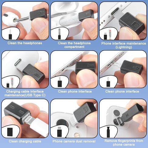 Laptop Computer Keyboard Screen Cleaner Kit, 10-in-1 Electronic Earbud Camera Lens Cleaning Brush Pen Tool for Airpod Pro Speaker Watch, Touchscreen Mist Spray for Phone Tablet MacBook PC iPad iPhone | with 30ml Screen Cleaner and Camera Lens Cleaning Pen in Kuwait