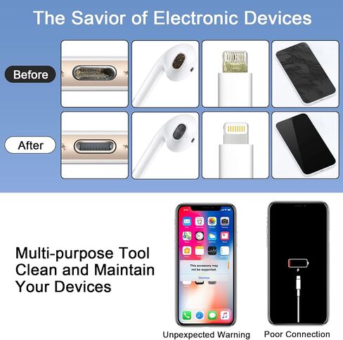 Laptop Computer Keyboard Screen Cleaner Kit, 10-in-1 Electronic Earbud Camera Lens Cleaning Brush Pen Tool for Airpod Pro Speaker Watch, Touchscreen Mist Spray for Phone Tablet MacBook PC iPad iPhone | with 30ml Screen Cleaner and Camera Lens Cleaning Pen in Kuwait