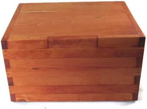 Rustic Wooden Storage Box with Lid, Solid Wood Decorative Organizer, Natural Brown Storage Chest for Home Bedroom Living Room, Multi-Purpose Organizer Box in Kuwait