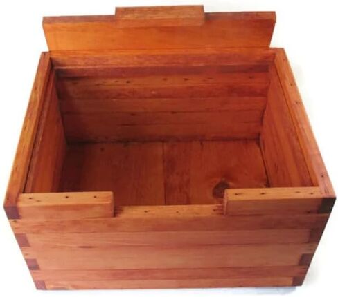 Rustic Wooden Storage Box with Lid, Solid Wood Decorative Organizer, Natural Brown Storage Chest for Home Bedroom Living Room, Multi-Purpose Organizer Box in Kuwait