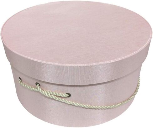 Sarah's Hat Boxes Classic Pink Hat Box – 21.5" x 11.5" (Dia. x Ht.) Handmade in USA – Odorless Non-Toxic Adhesive, Cording Handle – Premium Storage for Hats & Accessories in Kuwait