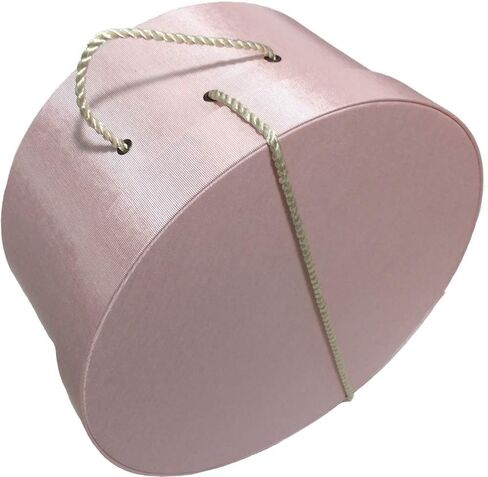 Sarah's Hat Boxes Classic Pink Hat Box – 21.5" x 11.5" (Dia. x Ht.) Handmade in USA – Odorless Non-Toxic Adhesive, Cording Handle – Premium Storage for Hats & Accessories in Kuwait