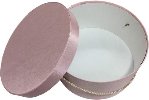 Sarah's Hat Boxes Classic Pink Hat Box – 21.5" x 11.5" (Dia. x Ht.) Handmade in USA – Odorless Non-Toxic Adhesive, Cording Handle – Premium Storage for Hats & Accessories in Kuwait