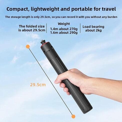 Extendable Selfie Stick Tripod, Big Tripod, Action Camera Tripod, Go Pro Stand, with 1 4In Screw and 2 Claw Adapter for Action 4 Sports Camera Recording (1.6m/63in) in Saudi Arabia