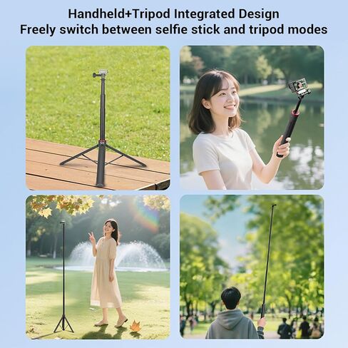 Extendable Selfie Stick Tripod, Big Tripod, Action Camera Tripod, Go Pro Stand, with 1 4In Screw and 2 Claw Adapter for Action 4 Sports Camera Recording (1.6m/63in) in Saudi Arabia