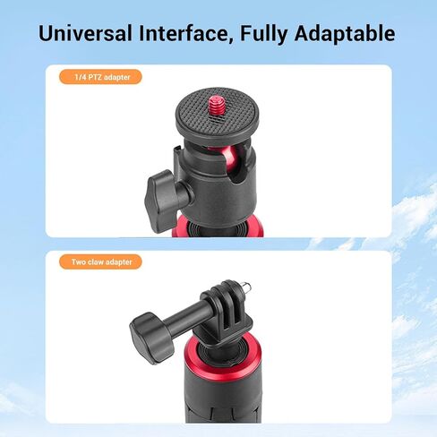 Extendable Selfie Stick Tripod, Big Tripod, Action Camera Tripod, Go Pro Stand, with 1 4In Screw and 2 Claw Adapter for Action 4 Sports Camera Recording (1.6m/63in) in Saudi Arabia