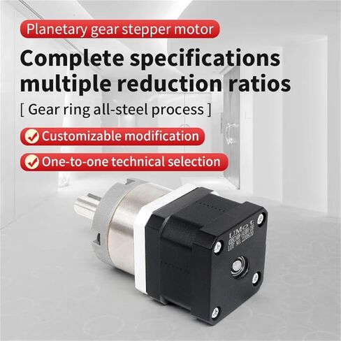 1pcs Nema 17 Planetary Geared Stepper Motor 42 * 34/42 * 40mm with Reducer Ratio 1:3.7-1:139 Out Tq 10Nm DC 1.5A UFO(Reduction Ratio 19,Nema17 42x34mm) in Kuwait