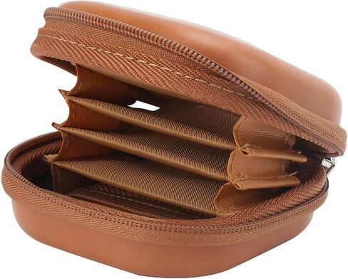 Asixxsix Lens Filter Pouch, Holds 5 Filters 82mm Below Dust Hook Included Camera Lens Case, Circular Storage Case with Hook for Filters Up to 82mm in Kuwait