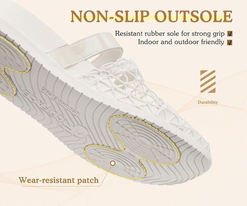 COFACE Orthotic Sandals For Women With Plantar Fasciitis Arch Support Ladies Breathable Mesh Mules Closed Toe Slip-on Loafers Slides Summer Outfits Platform Heel Cushion Office Clogs, Off White US10 in Kuwait