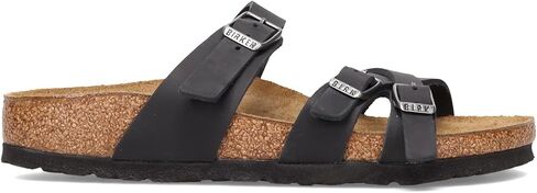 Birkenstock Women's Franca Sandals in Black Oiled Leather in Kuwait