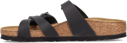 Birkenstock Women's Franca Sandals in Black Oiled Leather in Kuwait