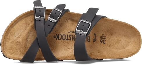 Birkenstock Women's Franca Sandals in Black Oiled Leather in Kuwait
