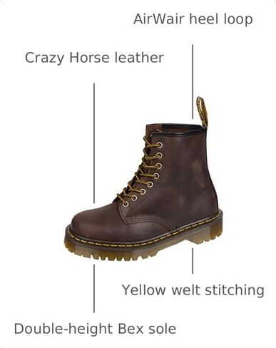 Dr. Martens Unisex Adult 1460 Bex Crazy Horse Leather in Kuwait