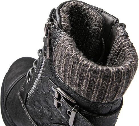 GLOBALWIN Women's Combat Boots Lace Up Boots For Women Ankle Booties With Low Heel Fashion Dressy Short Boots in Kuwait