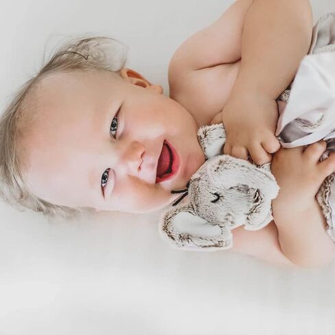 Lucy Darling Little Animal Lover Security Blanket Soft Baby Lovey Gifts for Newborn Boys and Girls Baby Snuggle Toy Elephant Stuffed Animal in Kuwait