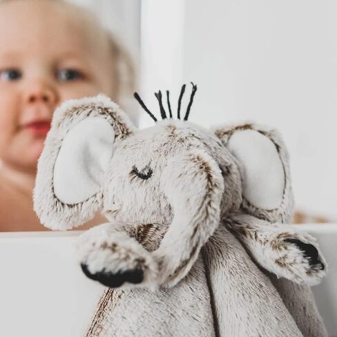 Lucy Darling Little Animal Lover Security Blanket Soft Baby Lovey Gifts for Newborn Boys and Girls Baby Snuggle Toy Elephant Stuffed Animal in Kuwait