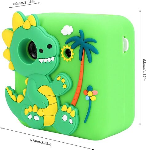 Kids Instant Print Digital Camera, 48MP 1080P HD with 2.4 Inch Screen, Cute Cartoon Instant Camera with 32GB Memory Card, for Boys Girls Age 3-12 in Kuwait