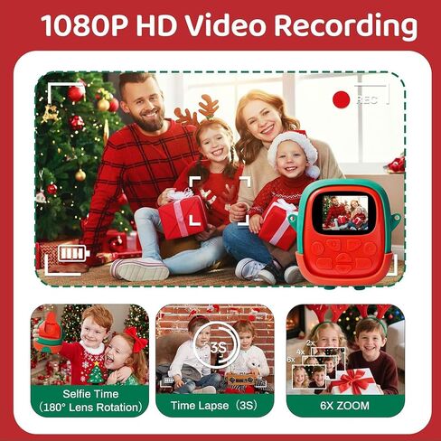 Warm Printing Camera 1080P 720P Video Register Constructed in 32G Standard Card 5 Sieves 4 Glass Consequences Christmas Warm Print Camera in Kuwait