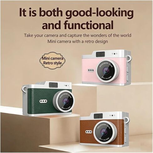 1080P Retro Pocket Digital Camera 0.96" IPS Screen LED Flash Mini Video Recorder in Kuwait