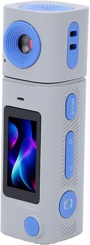 1080P Small Digital Camera, Lipstick Camera with 230 Rotatable Lens, 64MP Photos, 16GB Built in Memory, Portable Keychain Vintage for Selfies, Travel, Outdoor Photography (Light Gray) in Kuwait