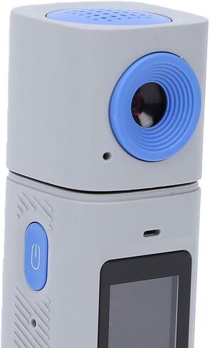 1080P Small Digital Camera, Lipstick Camera with 230 Rotatable Lens, 64MP Photos, 16GB Built in Memory, Portable Keychain Vintage for Selfies, Travel, Outdoor Photography (Light Gray) in Kuwait