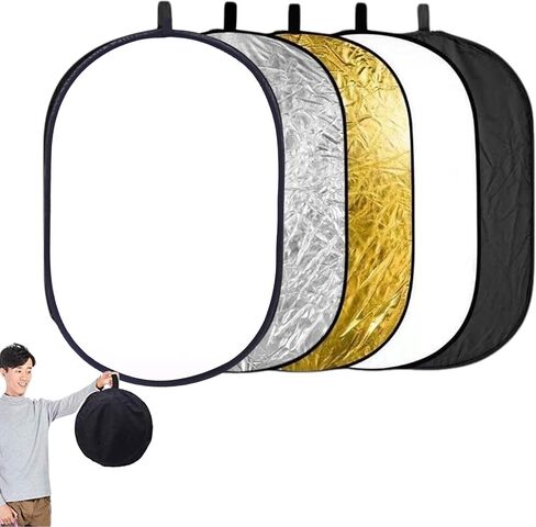 Photography Reflector 1 Set 5 in 1 24x35 Light Reflectors for Photography with Storage Bag 5 Color Foldable Portable Props for Indoor Outdoor .. in Kuwait