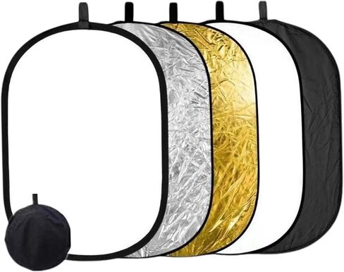 Photography Reflector 1 Set 5 in 1 24x35 Light Reflectors for Photography with Storage Bag 5 Color Foldable Portable Props for Indoor Outdoor .. in Kuwait