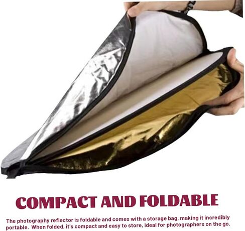 Photography Reflector 1 Set 5 in 1 24x35 Light Reflectors for Photography with Storage Bag 5 Color Foldable Portable Props for Indoor Outdoor .. in Kuwait