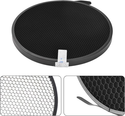 7 Inch Standard Reflector + 6pcs Photography Honeycomb Grid kit 10°/20°/30°/40°/50°/60° Honeycomb Lamp Shade Grid for Bowens Mount Studio Light Strobe Accessory in Kuwait