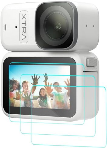 3 Pack for Xtra Atto Wearable Action Camera Screen Protector, HD Clear Anti-Fingerprint Anti-Scratch Tempered Glass Screen Protector Flim Compatible with Xtra Atto Wearable Action Camera in Kuwait