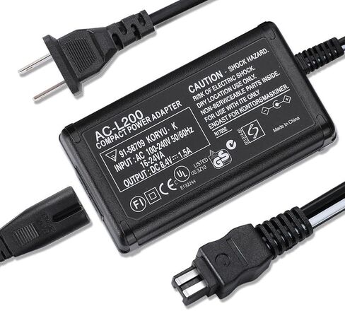 AC-L200C AC Power Adapter Charger Compatible HDR-SR12, DCR-SR42, DCR-SR45, DCR-SR46, DCR-SR47, DCR-SR68, DCR-SX40, DCR-SX41, DCR-SX44, DCR-SX45, DCR- SX60, DCR-SX63 SX65 SX85 Camcorder in Kuwait