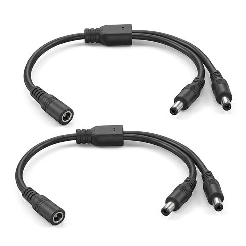 SynHHergyx 2Pcs 12V DC Power Splitter 1 Female to 2 Male Power Adapter 12V 5A Splitter Adapter 5.5mmx2.1mm 12 Volt Splitters Cable for CCTV LED Strip Router Camera in Kuwait