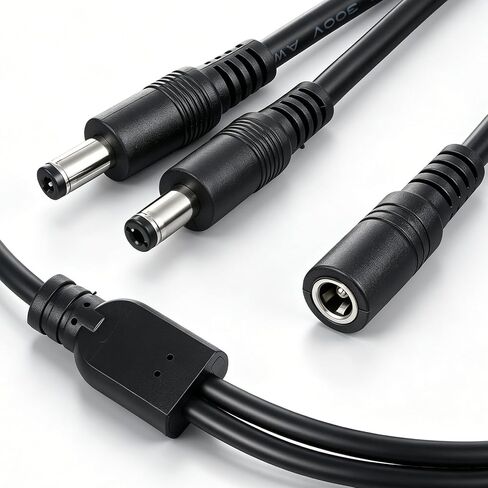 SynHHergyx 2Pcs 12V DC Power Splitter 1 Female to 2 Male Power Adapter 12V 5A Splitter Adapter 5.5mmx2.1mm 12 Volt Splitters Cable for CCTV LED Strip Router Camera in Kuwait