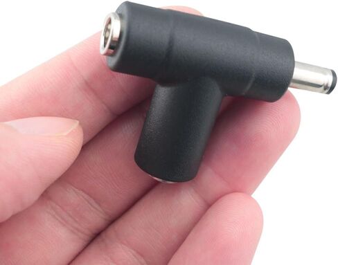 2PCS 5.5x2.1mm DC Power Connector Adapter 90 Degree Angle 1 Male to 2 Females for Laptop CCTV Surveillance Camera Surveillance Router Charging in Kuwait