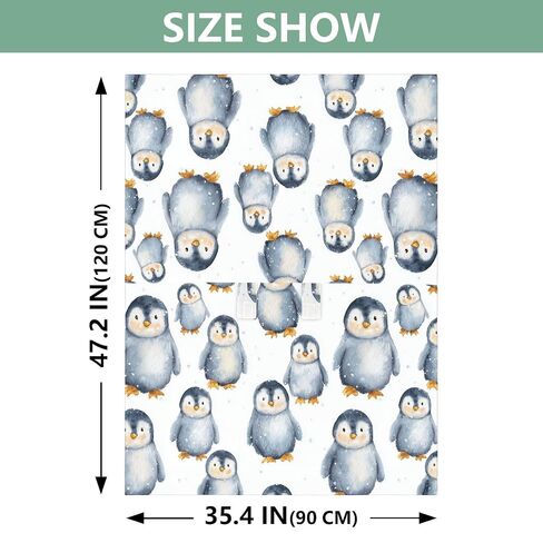Winter Penguin Car Seat Cover Baby, Carseat Canopy Cover for Girl Boy, Breathable Baby Carrier Cover Stroller Sun Shade Universal Fit Breastfeeding Cover in Kuwait