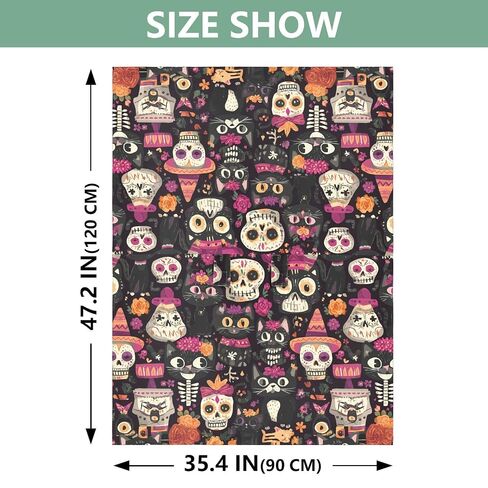 Mexican Day of The Dead Cat Skeleton Sugar Skull Car Seat Cover Baby, Carseat Canopy Cover for Girl Boy, Breathable Baby Carrier Cover Stroller Sun Shade Universal Fit Breastfeeding Cover in Kuwait