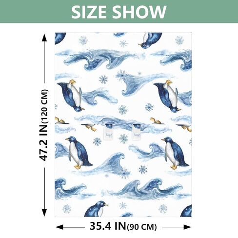 Penguins Ocean Wave Snowflake Car Seat Cover Baby, Carseat Canopy Cover for Girl Boy, Breathable Baby Carrier Cover Stroller Sun Shade Universal Fit Breastfeeding Cover in Kuwait